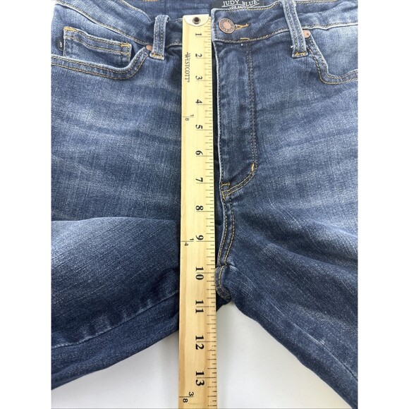 Judy Blue Mid Rise Tummy Control Wide Leg Crop Jeans Denim Stretch Womens 28 / 7 - Picture 12 of 14